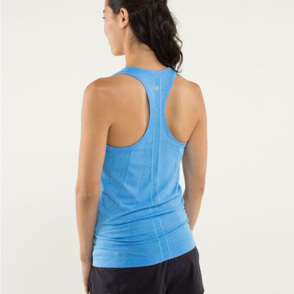 Lululemon Run: Swiftly Tech Racerback Heathered Cornflower - Picture 2 of 9